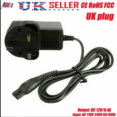 UK Power Charger Cable Lead For Braun Series 3 380 390CC Wet&Dry Electric Shaver