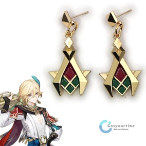 Genshin Impact Earrings Sumeru Kaveh Cosplay Ear Studs Jewelry Pendant Eardrops - Picture 1 of 7
