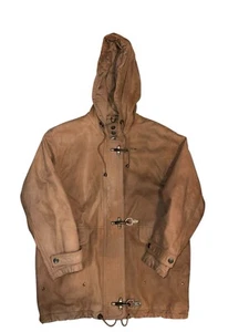 Colebrook Jacke Herren M Leder Vintage Full Zip Feuerwehrmann Distressed 80er schwer - Bild 1 von 16