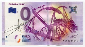 EUROPA PARK 2017-1 GERMANY 0 Euro Souvenir Original Signature - Richard Faille - Picture 1 of 5