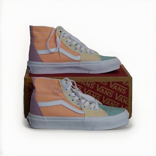 Scarpe Vans Donna Sk8 Hi Coniche Pastello Colorblock Multi Taglia 6 NUOVE
