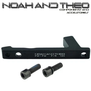 Ultralight Disc Brake Adapter Rear 180mm POST PM Frame to POST PM Caliper BLACK - Picture 1 of 3