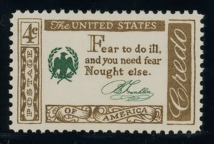 US Stamp #1140 Credo Franklin 4c - PSE Cert - GEM 100 - MNH - SMQ $200.00 - Bild 1 von 2