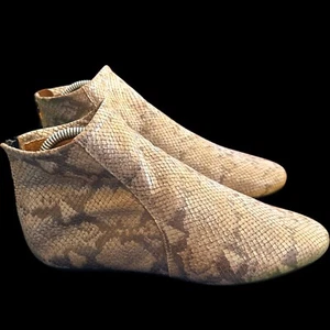 Arche Size 38 EU 7 US AU Python Baryky Snakeskin Booties Made In France Leather - Picture 1 of 9