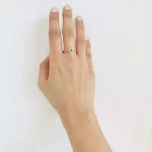 Diamant Gold Ring Halo 14K Verlobung Gelbgold Rund Diamant Halo Ring Geschenk - Bild 1 von 12