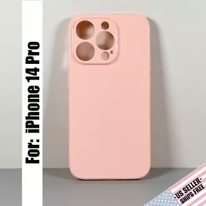 Funda para iPhone 14 Pro - Rosa Pastel | Alto Brillo | Silicona Suave al Tacto | Delgada - Imagen 1 de 11