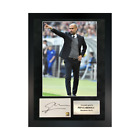 Authentic hand-signed Pep Guardiola Manchester Single Photo A3 Frame W/ COA