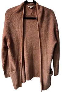 American Eagle Cardigan Womens L Fuzzy Knit Sweater Pockets Open Front cozy soft - Picture 1 of 7