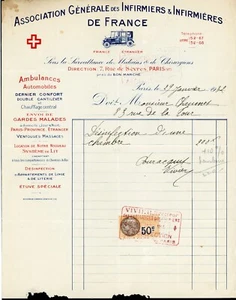 France - Facture - Association Générale des Infirmiers & Infirmières de France - - Imagen 1 de 1