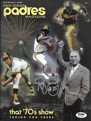 Randy Jones Signed May 2003 Padres Magazine Game Program PSA/DNA COA Autograph - Image 1 of 4