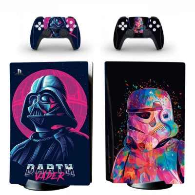Skin Aufkleber fur PS5 Disc Version Konsole Controller Vinyl Folie Star Wars #10 - Bild 1 von 3