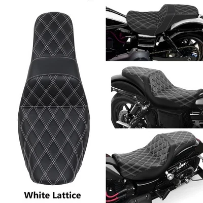 Driver Passenger Seat For Harley Dyna Fat Bob FXD Low Rider Wide Glide 2006-2017 - Image 1 of 4