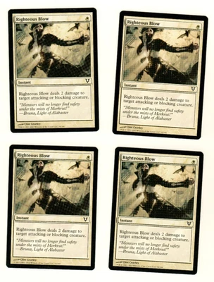 Set Of 4 Righteous Blow Avacyn Restored 34/244 Magic the Gathering MTG Card - Image 1 of 4