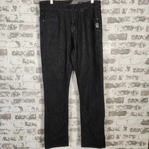 Volcom Vorta Mens Jeans Slim Straight Stretch Denim Black Size 30x32 Skater - Picture 1 of 21