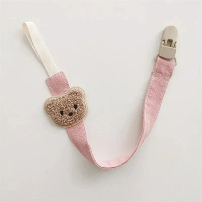 Cute Bear Baby Pacifier Chain Clips Holders Anti-drop Chain Cartoon Teething Cli - Image 1 of 4