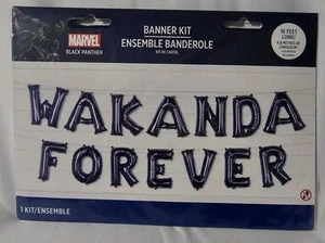 Marvel Black Panther Wakanda Forever Balloon Banner Kit 16' long - Picture 1 of 3