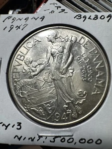 ** PANAMA 1947 (STANDING LIBERTY) BALBOA SILBER ** - Bild 1 von 2