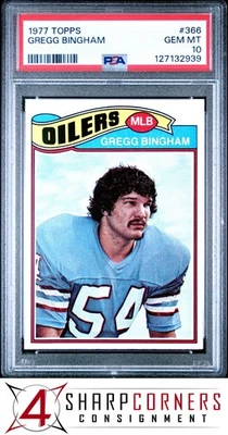1977 TOPPS #366 GREGG BINGHAM OILERS PSA 10 - Image 1 of 3