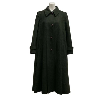 GUCCI coat long length/long sleeves/winter/pleated khaki wool, alpaca - Image 1 of 4
