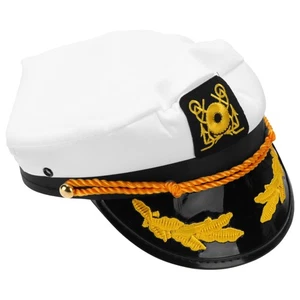Gorra azul marino Capitán Hombre y Mujer Novio Ajustable Yate Capitán Sombrero - Imagen 1 de 11