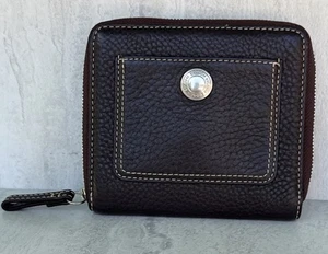 Vtg Coach Chelsea Brown Pebbled Leather Zip Around Wallet #8527 - Bild 1 von 17