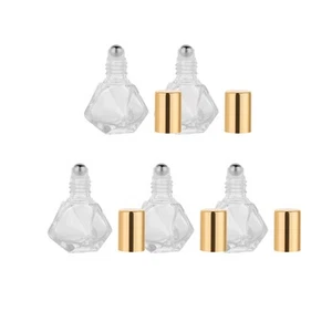 5 Pezzi Bottiglia Olio Essenziale Viaggio Profumo Corpo Bottiglie Sottoconfezione Roll-on - Foto 1 di 11
