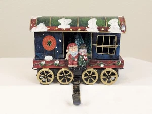 Christmas Express Santa and Frosty Hobo Train Car Stocking Holder Holiday Rare - Picture 1 of 20