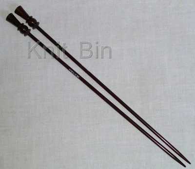 Rosewood 9" Knitting Needles Sizes 3 - 19; Choose a Size - Image 1 of 2