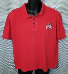 Ohio State Buckeyes VINTAGE Scarlet Cotton Coach's Golf Polo Shirt - Mens Medium - Bild 1 von 5