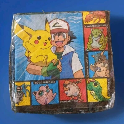 Servilletas de fiesta de cumpleaños Pokemon Gotta Catch'em de colección (16) nuevas selladas nuevas en paquete Foto 1 de 2