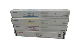 lot of 4 CANON GPR-36 BLACK/CYAN/MAGENTA/YELLOW - Free shipping - Picture 1 of 2