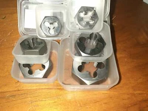 13x HSS HEX Die nuts UNF 6-40 8-36 10-32 1/4 5 3/8 7/ 1/2 9 11/16 5/8 3/4 7/8" - Bild 1 von 1