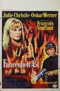 "FAHRENHEIT 451" Affichette belge 1966 (TRUFFAUT / Julie CHRISTIE, Oskar WERNER) - Picture 1 of 1