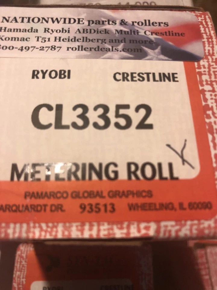 CL3352 RYOBI 3300CR SECONDARY UNIT METERING ROLLER (HARD)  5341-53-650-1 - Image 1 of 1