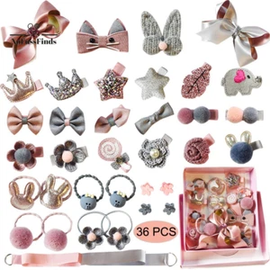 Baby Girl'S Hair Clips Cute Hair Bows Baby Elastic Hair Ties Hair Accessories Po - Picture 1 of 8