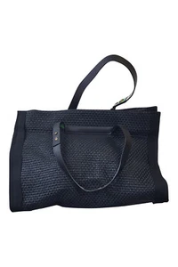 LANVIN Black Woven Coated Canvas Tote Bag (L) - Picture 1 of 4