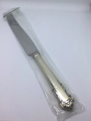 "Cuchillo Lunt Sterling patrón de concha inglesa en bolsa original mango esterlina 9""" Foto 1 de 2
