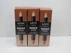 NYX WONDER STICK HIGHLIGHT & CONTOUR STICK MEDIUM/TAN FULL SIZE BOXED (LOT 3) - Picture 1 of 4