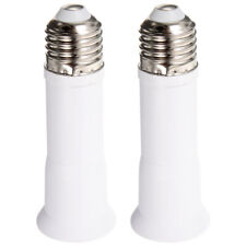 2 Pcs E27 Base Light Socket Extension Light Bulb Extender Socket