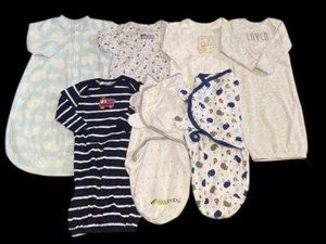 Bebé Niño Vestido Saco de Dormir Envoltura Mantas Lote 0-3 Meses Carters Gerber - Imagen 1 de 17