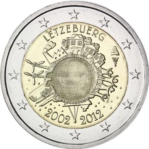 Luxembourg - 2 Euro Commemorative 2012 10 years of Euro TYE UNC - FREE SHIPPING - Picture 1 of 3