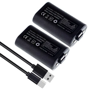Rechargeable Battery 2 Pack For XBox Series X/S Controller & USB-C Charger Cable - Picture 1 of 11