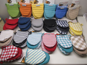 KitchenAid 2 pack of mini oven mitt/mitts choice of color 100% cotton