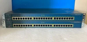 (Lot of 2x) CISCO WS-C2950-24 CATALYST 2950 SERIES 24 PORT ETHERNET SWITCH ~ - Picture 1 of 9