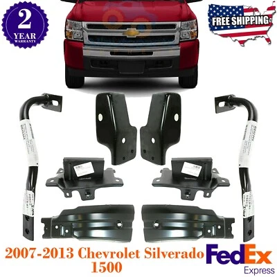 Juego de soportes de montaje de parachoques delantero para Chevrolet Silverado 1500 2007-2013 Foto 1 de 4