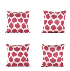 Ikat Pillow Cover Uzbek SET of 4 pcs 20.08" x 20.08" FREE Fast Shipment 08290 - Picture 1 of 12