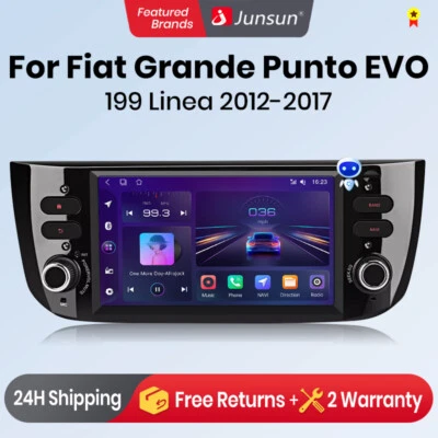 Carplay Für Fiat Grande Punto EVO 199 Linea 2012-2017 Android 13 Autoradio Navi - Bild 1 von 4