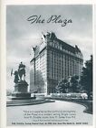 1936 Vintage New York City NYC Plaza Hotel 5th Avenue - 1930s Photo Magazine Ad