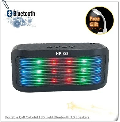 MINI ENCEINTE SPEAKER BLUETOOTH LED MP3 USB PORTABLE IPHONE, SAMSUNG, NOKIA,... - Photo 1/4