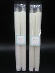 "Lote/2 velas cónicas de cera sin llama con brillo LED UMBRAL 2 piezas 5 horas blancas 10,8" - Imagen 1 de 8